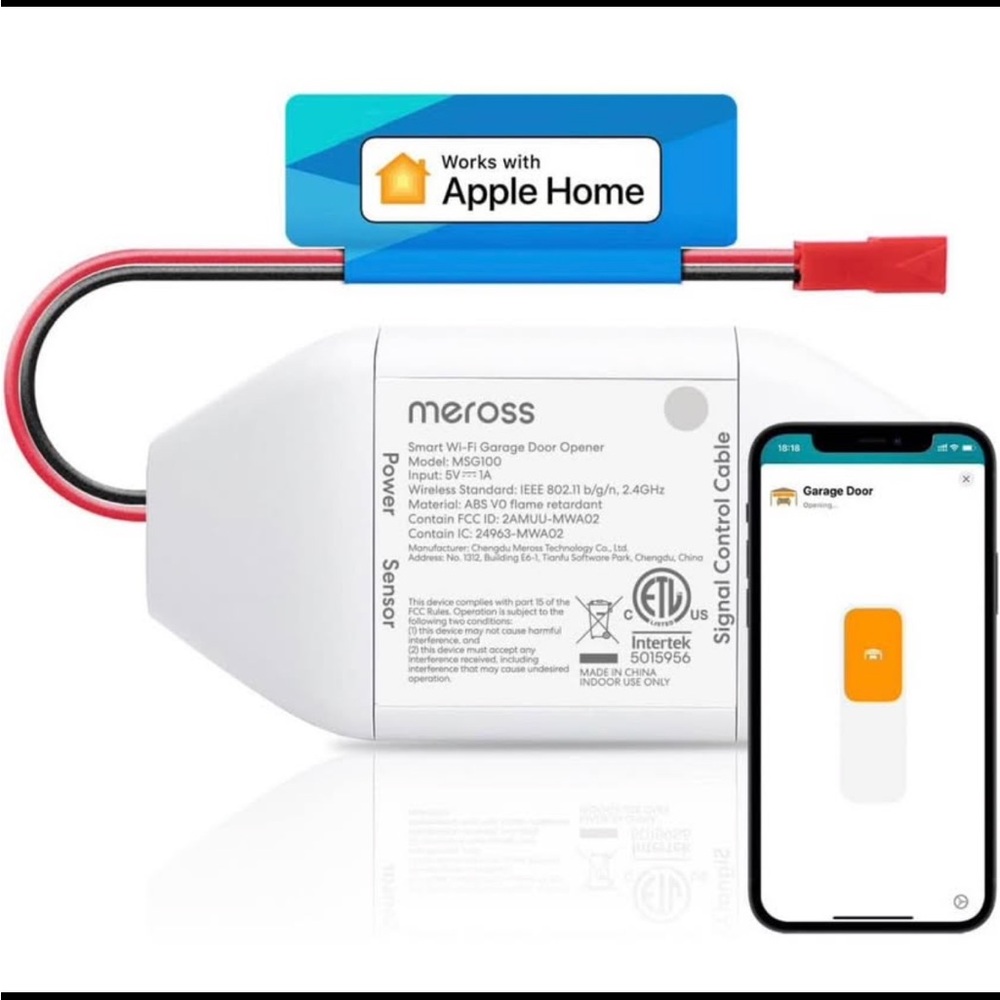 Smart Wi-Fi Garage Door Opener - White